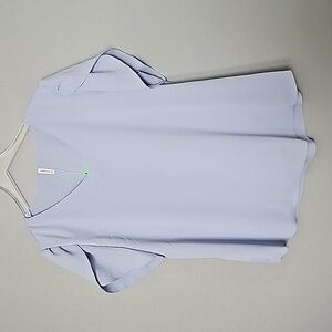 Taohuadao Plus Size 2X NWT tulip sleeve powder blue blouse top